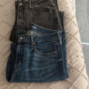 Old Navy Women's Flare & Wide Leg Jeans - Blue and Black